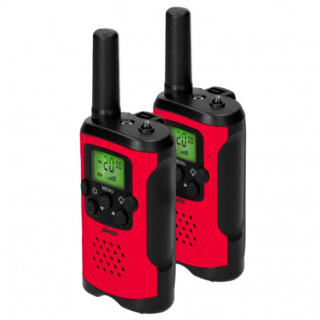 Alecto Walkie Talkie 2er Set für Kinder, 7 km Reichw., rot/schw.