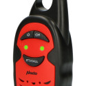 Alecto walkie-talkie 2-osaline komplekt lastele, 3 km ulatus, must/punane