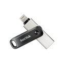 SanDisk iXpand Go 128GB, USB flash drive (black / silver, USB-A 3.2 (5 Gbit / s) Apple Lightning Con