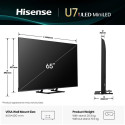 Hisense 65U7Q 165.1 cm (65") 4K Ultra HD nutiteler Wi-Fi must 500 cd/m² Hisense 65U7Q 165.1 cm (65") 4K Ultra HD nutiteler Wi-Fi must 500 cd/m²