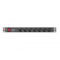 LANBERG PDU rack toiteplokk (1U,10A,7x Schuko,2m)