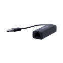 Lanberg NC-0100-01 kaabli liidese/sugupoolte adapter USB-A RJ-45 must