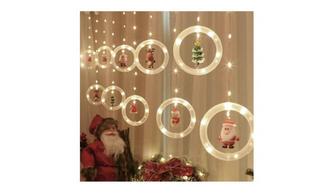 DA324A Lampki choinkowe led 3m kółka z figurami