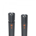 led tourist flashlight 4 light modes zoom diff