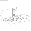 Under-desk cable organizer, MC-105W
