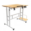 Maclean mobile desk. adjustable, MC-124 W
