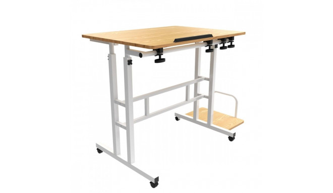 Maclean mobile desk. adjustable, MC-124 W