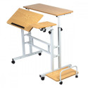 Maclean mobile desk. adjustable, MC-124 W