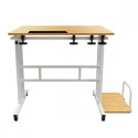 Maclean mobile desk. adjustable, MC-124 W