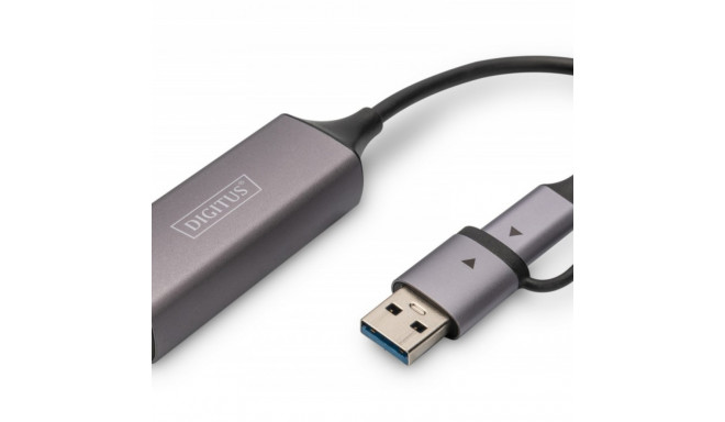 The DIGITUS DN-3028 is a USB 3.0 to Gigabit Ethernet Network Adapter