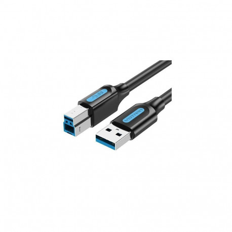 CABLE USB2.0 MALE TO MALE/0.5M BLACK COQBD VENTION