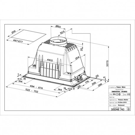 Faber õhupuhasti INKA PLUS HCS BK A52