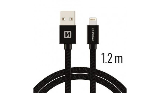 Swissten Textile Fast Charge 3A Lightning Data and Charging Cable 1.2m