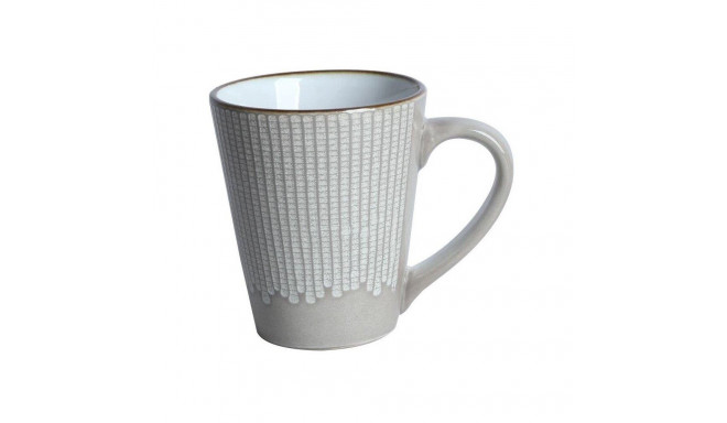 MUG PRINT MET RIM BROWN 320ML