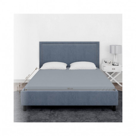FITTED SHEET SATEEN 180X200+25 GREY