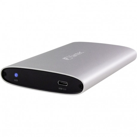 FANTEC ALU-25U31 hõbedane 2,5 USB 3.1 Type C alumiinium