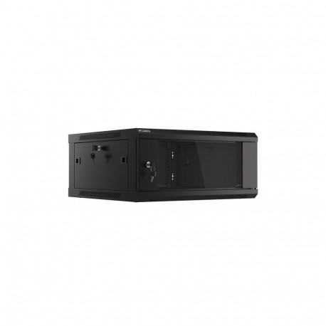 Lanberg 19" seinakapp 4U/600x600 V2 klaasuksega lamepakendis, must
