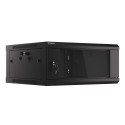 RACK CABINET 19" WALL-MOUNT 4U/600X600 (FLAT PACK) V2 BLACK LANBERG