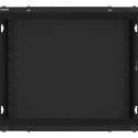 RACK CABINET 19" WALL-MOUNT 9U/600X600 (FLAT PACK) WITH GLASS DOOR BLACK LANBERG V2