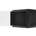 RACK CABINET 19" WALL-MOUNT 9U/600X600 (FLAT PACK) WITH GLASS DOOR BLACK LANBERG V2