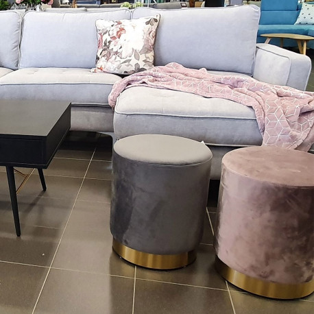 Tumba LA PERLA D35xH42cm, kattematerjal: samet kangas, värv: vanaroosa