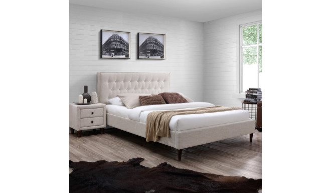 Voodi EMILIA 140x200cm, ilma madratsita, beež