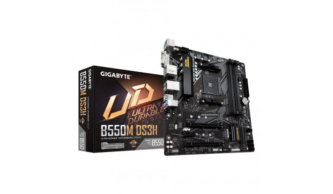 GIGABYTE B550M DS3H emaplaat - AMD Ryzen 5000 protsessoritele, 5+3 faasi VRM, kuni 4733MHz DDR4, 1xP