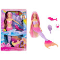 Barbie A Touch of Magic “Malibu” merineitsi nukk värvimuutva funktsiooniga, lemmikloom-delfiin ja ta