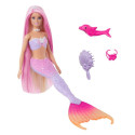 Barbie A Touch of Magic “Malibu” merineitsi nukk värvimuutva funktsiooniga, lemmikloom-delfiin ja ta