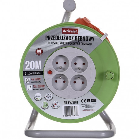 Activejet AJE-PB/20M pikendusjuhe rullil 20 m