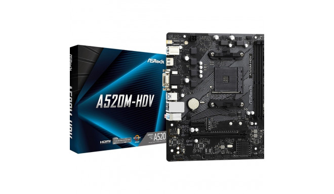 Asrock A520M-HDV Socket AM4 micro ATX emaplaat