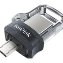 Sandisk Ultra Dual m3.0 USB mälupulk 64 GB USB Type-A / Micro-USB 3.2 Gen 1 (3.1 Gen 1) must, hõbeda