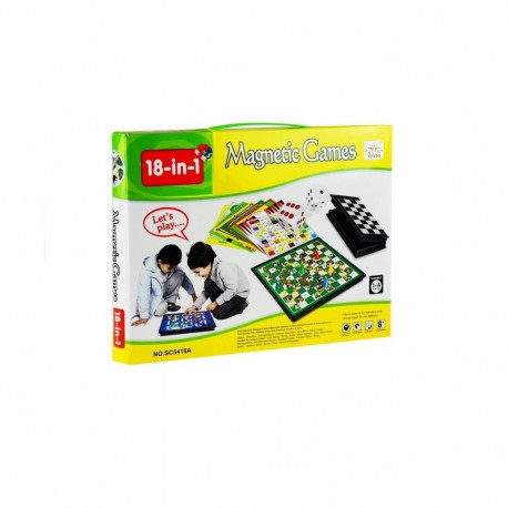18-ühes pere lauamängude komplekt magnetiline malelaud