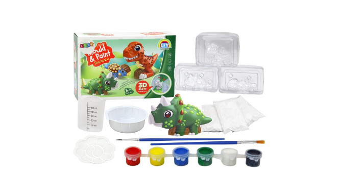 loominguline kunstikomplekt dinosaurused 3D kips värvid