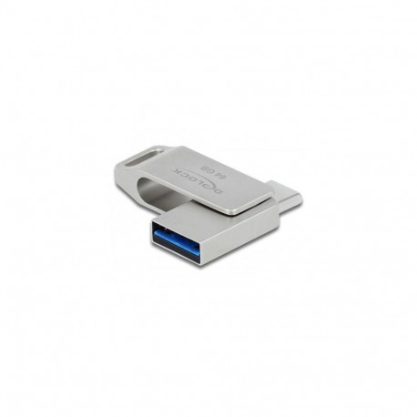 DeLOCK USB 5 Gbps USB-C + Type-A Memory Stick 64 GB - Metal Housing