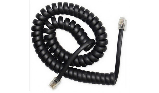 Spiral cable RJ10/4P4C/2m/black