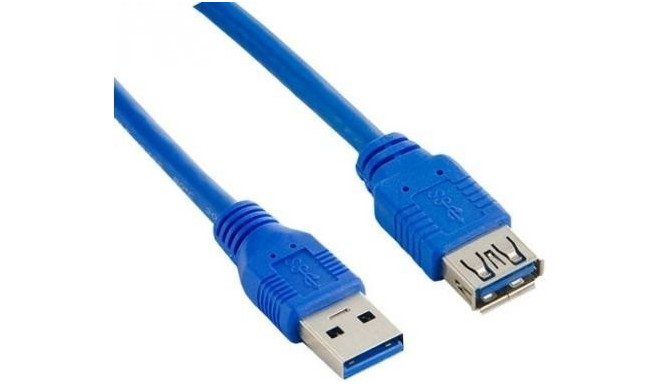Extension cable USB 3.0 AM-AF blue 1.8M