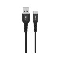 Goobay USB-C to USB-A Supersoft Textile Cable with Metal Plugs | 74526 | USB-C to USB-A