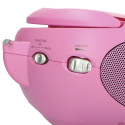 Lenco SCD-24 kaasaskantav raadio CD-mängijaga roosa Lenco SCD-24 kaasaskantav raadio CD-mängijaga roosa