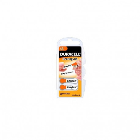 Duracell | A13/DA13/ZL13 | Zinc air cells | 6 pc(s)