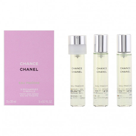 CHANEL CHANCE EAU FRAICHE eau de toilette vaporizador twist & spray 3 recargas 3 x 20 ml