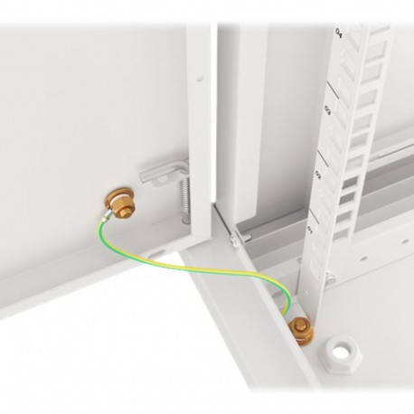 LANBERG Wall mount cabinet 19inch 12U 600x600 steel doors grey flat pack