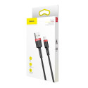 Cable USB A plug - IP Lightning plug 1.0m Cafule red+black BASEUS
