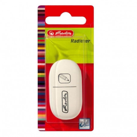 Herlitz kustukumm, ergonoomiline, valge