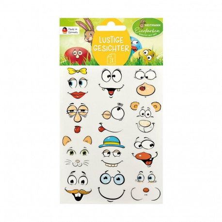 Munakaunistus - kleepsud "Naljakad näod", mix I
