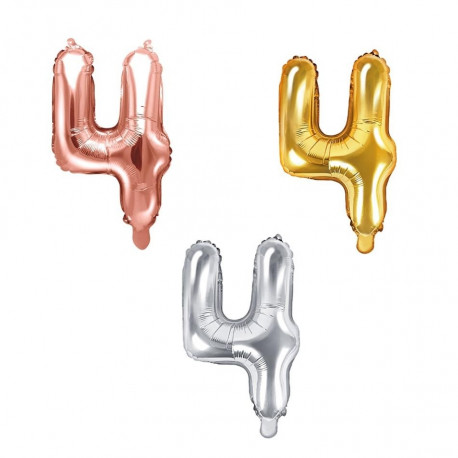 PartyDeco fooliumist õhupall, 35 cm, number 4