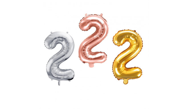 PartyDeco fooliumist õhupall, 35 cm, number 2