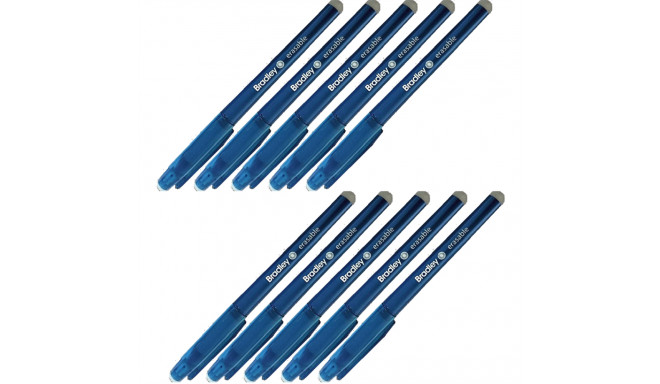 Bradley kustutatav tindipliiats Wricor, sinine 0,7mm, 10 tükki pakis