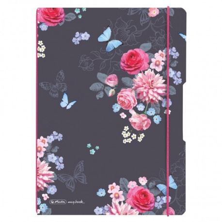 Kaustik flex A4/40+40 ruut ja joon Ladylike Flowers