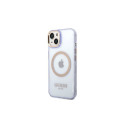 Guess case for iPhone 14 6,1" GUHMP14SHTCMU purple hardcase Gold Outline Translucent MagSafe Guess case for iPhone 14 6,1" GUHMP14SHTCMU purple hardcase Gold Outline Translucent MagSafe
